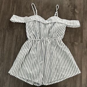 NWOT LF Seek the Label Pinstripe Romper
